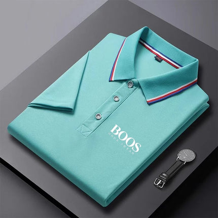 Mens Polo Shirt Casual Comfort Solid Color Short Sleeve by zapcart