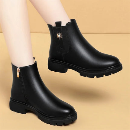 MCDVCN Women Chelsea Boots Anti Slip Platform Comfort