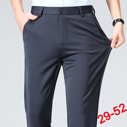 Plus Size Men Dress Pants ENWEIGECN Black Stretch Formal by zapcart