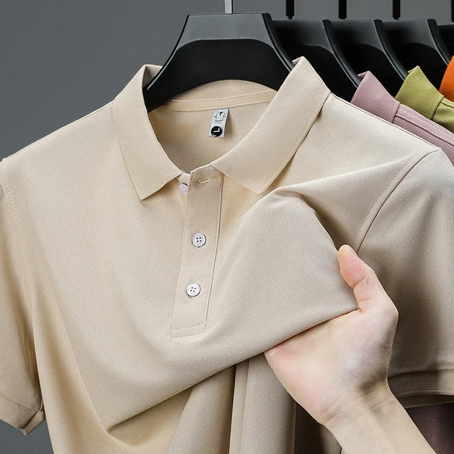 Zhejiang Choice Mens Solid Color Polo Shirt Breathable by zapcart
