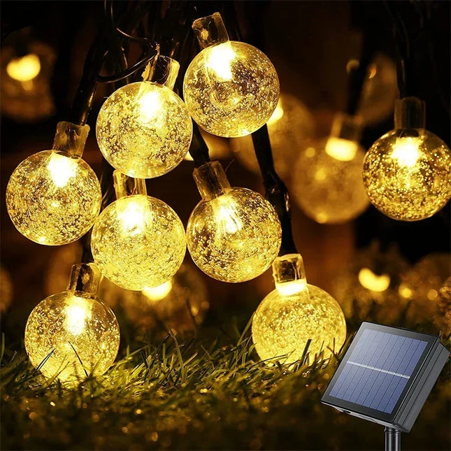 TDRSHINE Solar String Lights Crystal Globe 8 Modes Garden by zapcart