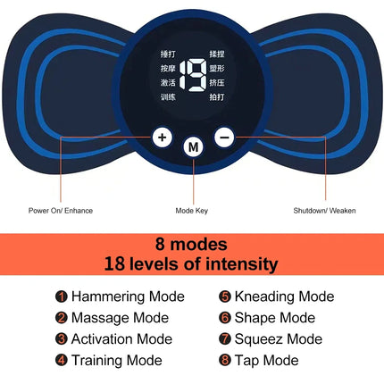 BXAChoice EMS Neck Massager Mini Pain Relief Patch Portable by zapcart