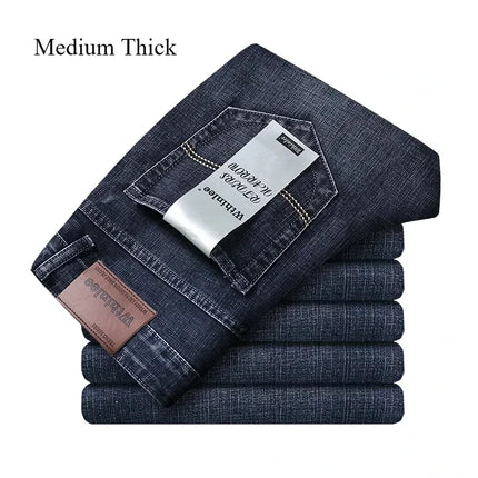 DeliYCN Slim Fit Jeans For Men Luxury Stretch Denim by zapcart