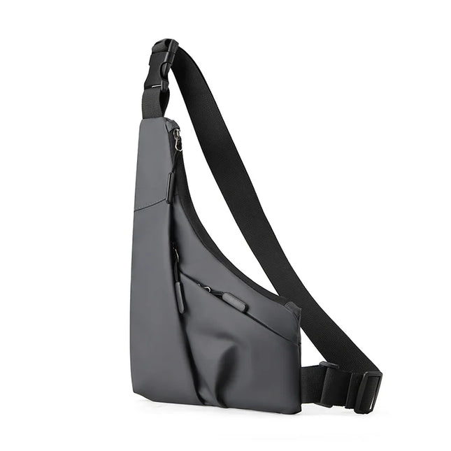 Anti Theft Chest Bag for Men Leather Crossbody Wallet by zapcart