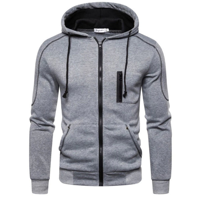 Men Fashion Print Tracksuit With Hooded Zip Sweatshirt Set by zapcart
