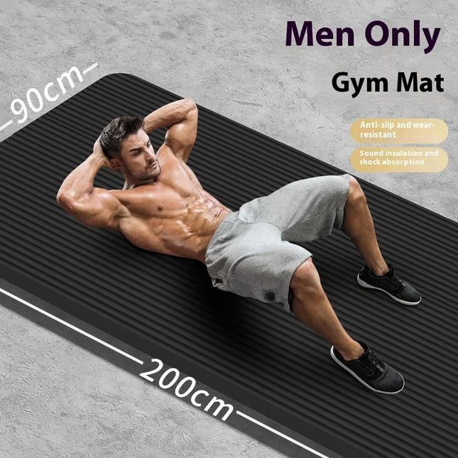 Fabric Non Slip Men Fitness Yoga Mat 10 to 20mm Thick by zapcart