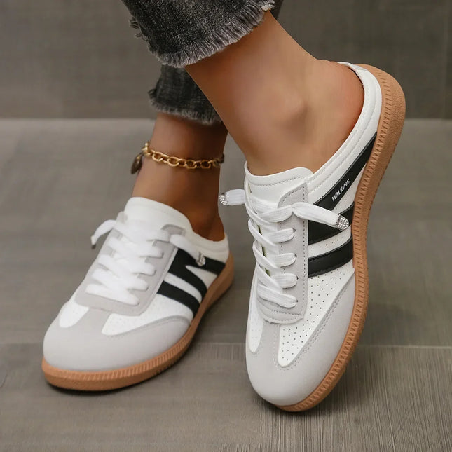 FANAN Women Mules Slip On Platform Comfort Casual Sneakers by zapcart