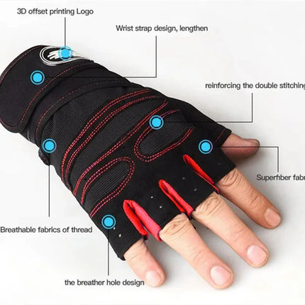 HUBEI Outdoor Sport Gloves Fingerless Wrist Guard Women Men by zapcart