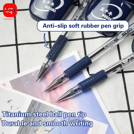 WQN-3/6/12PCS High-Quality Security Counter Neutral Pen With Adhesive Chain - Suitable For Reception Areas Schools And Office by zapcart