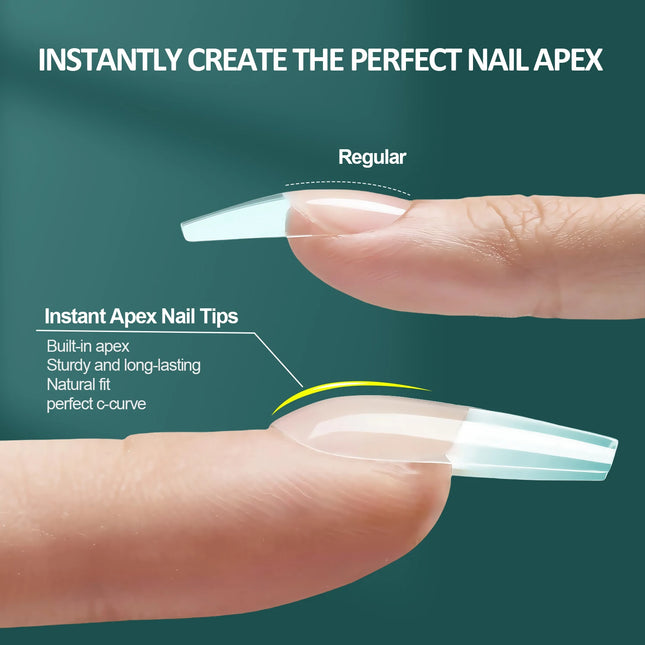Nailpop Instant Apex Nail Tips Pro Thick Extensions DIY by zapcart