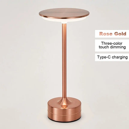 LED Table Lamp Touch Sensor Night Light USB Rechargeable Portable Bedroom Night Light Wireless Reading Lamp Restaurant Hotel Bar by zapcart