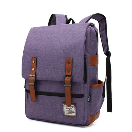 Vintage 16 inch Laptop Backpack Women Canvas Bags Men canvas Travel Leisure Backpacks Retro Casual Bag School Bags For Teenagers by zapcart