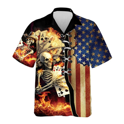 Bold Las Vegas 3D Print Beach Shirt For Men CN Guangdong by zapcart