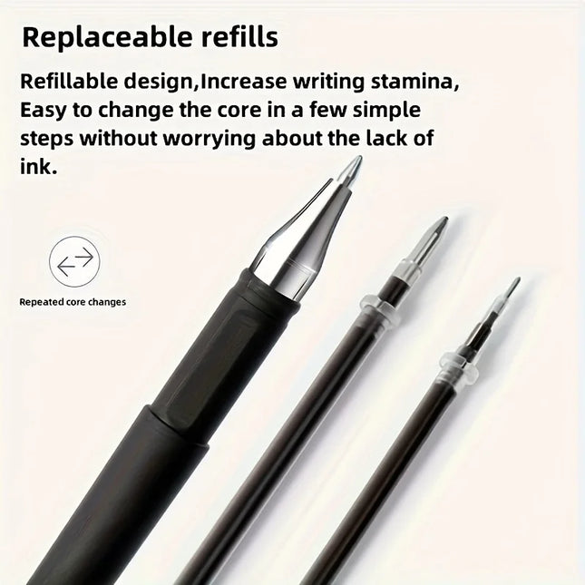 6/12 Pack Quick-Dry 0.5mm Fine Tip Gel Pens - Smooth Writing, Black Ink,Note-Taking & Art - Professional Business Stationery by zapcart