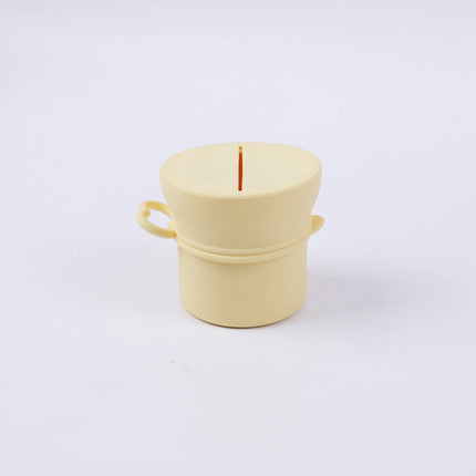 Portable Silicone Cup with Handle Food Grade Easy Clean Travel Mug BPA Free Leak Proof Drinking Cup for Outdoor Office by zapcart