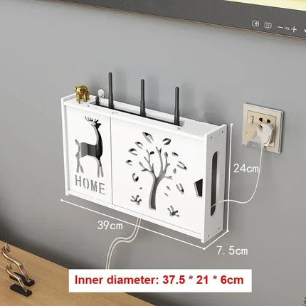 Dreamburgh Wall Mounted Router Shelf Living Room Storage by zapcart