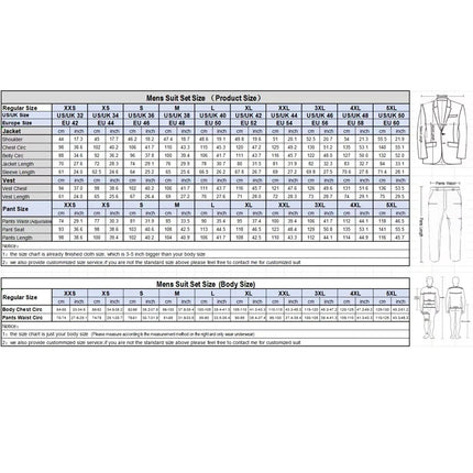 CN Jiangsu Men Suits 2 Piece Slim Fit Blazer Pants Business by zapcart