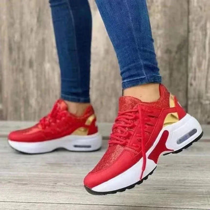 Women Platform Sneakers Breathable Mesh Anti Slip Plus Size by zapcart