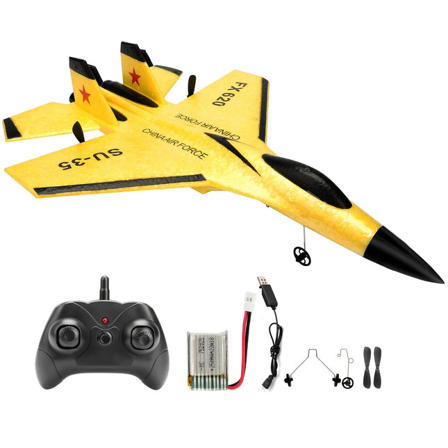 SU35 RC Plane FX620 FX820 2.4G Remote Control Flying Model Glider Airplane With LED Lights Aircraft Foam Toys For Children Gifts by zapcart