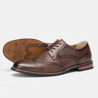Hecrafted Mens Brogue Dress Shoes Premium Leather Wedding by zapcart