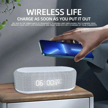 VIKEFON Wireless Charging Alarm Clock With Lamp Bedside Night Light Smart