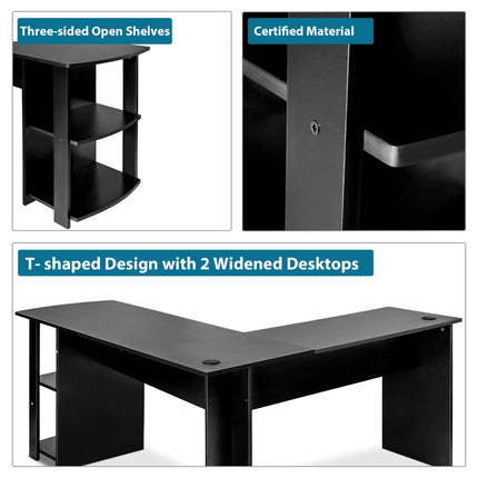 General Use L Shaped Desk For Gaming And Office Storage by zapcart