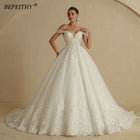 BEPEITHY Ivory Dazzling Sleeveless Bride Wedding Dress by zapcart