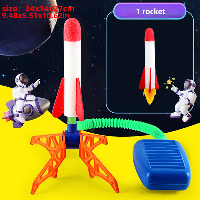 Kids Rocket Launcher Step Pump Power Air Stomp Outdoor Play by zapcart