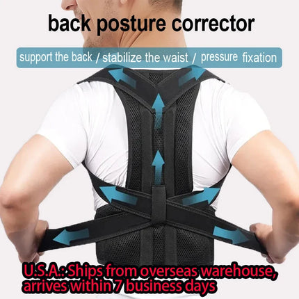 Back Posture Corrector brace Shoulder Support Belt Upper and Lower Back Pain Relief Improve Spine Clavicle Brace Posture Vest by zapcart