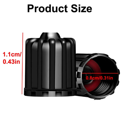 TQQTQQ Tire Valve Stem Caps With O Ring Universal Fit Cars by zapcart
