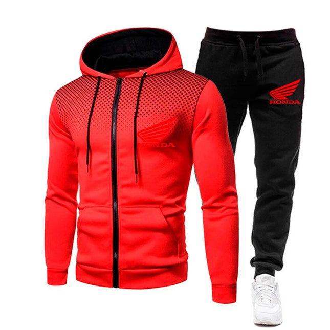 Hondacn Hooded Zippered Polka Dot Shirt For Men Casual by zapcart