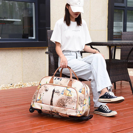 Felemi Large Capacity Women Travel Suitcase Wheeled Luggage by zapcart