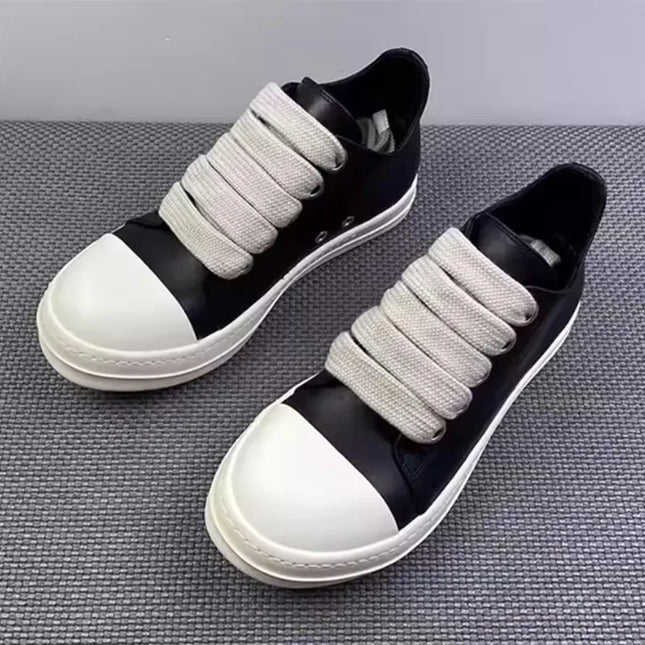 LXMWWJS Womens High Top Leather Sneakers Lace Up Casual by zapcart