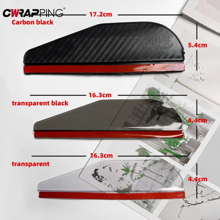 Choice Rearview Rain Visor Carbon Fiber Clear Vision Drivers by zapcart