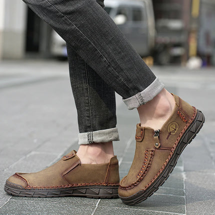 Materswe Mens Casual Loafers Thick Soles Breathable Shoes by zapcart