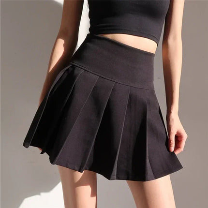 Hotsweet Y2K Style High Waist Pleated Mini Skirt For Women by zapcart