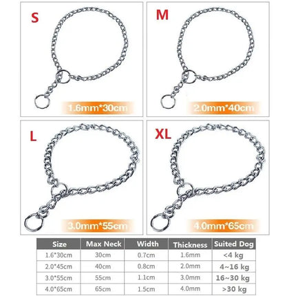 GuangdongChoice Stainless Steel Slip Chain Collar For Dogs by zapcart