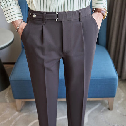 Qj Cinga Herringbone Men Slim Fit Pants Winter Fashion by zapcart