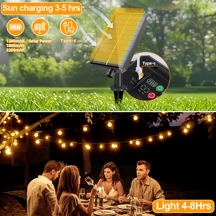 Ganriland G40 Solar String Lights Weatherproof Patio by zapcart