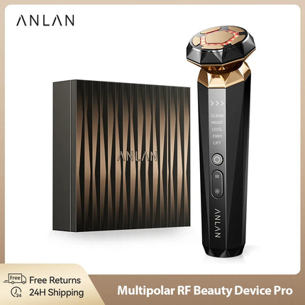 ANLAN 18K Gold RF Skincare Device for Home Spa Lifting EMS by zapcart
