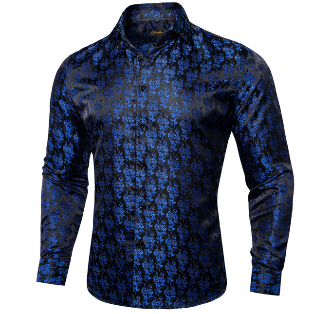 HenanChoice Mens Jacquard Paisley Shirt Long Sleeve Luxury by zapcart
