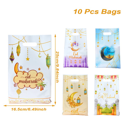 QIFUCN Eid Mubarak Gift Bags Plastic Treat Muslim Ramadan by zapcart