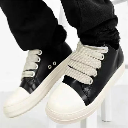 MStacchi Womens Platform Sneakers Black Leather Zipper by zapcart