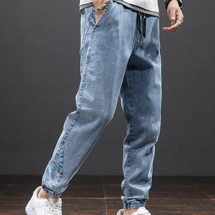 Anbican Men Plus Size Cargo Jeans Baggy Denim Jogger by zapcart