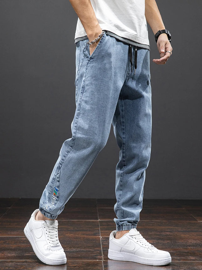 Anbican Men Plus Size Cargo Jeans Baggy Denim Jogger by zapcart