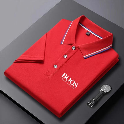 Mens Polo Shirt Casual Comfort Solid Color Short Sleeve by zapcart