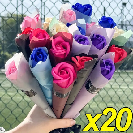 Soap Rose Artificial Flowers Gift For Valentines Day by zapcart