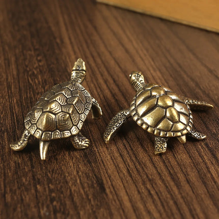 Choice Copper Turtle Statue Vintage Brass Desktop Feng Shui by zapcart