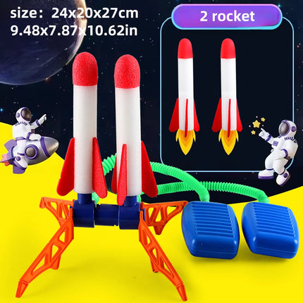 Kids Rocket Launcher Step Pump Power Air Stomp Outdoor Play by zapcart