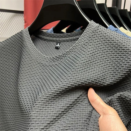Men Ice Silk Mesh T Shirt Summer Short Sleeve Cooling Tee by zapcart